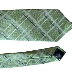 MICHAEL Michael Kors Green and Blue Plaid Tie